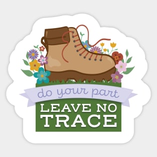 Leave no Trace Hiking Boot Sticker